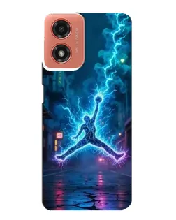 Чехол для Motorola MOTO G04 с картинкой «Jordan Gold Jumpman»