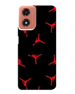 Чехол для Motorola MOTO G04 с картинкой «Jordan Red Pattern»