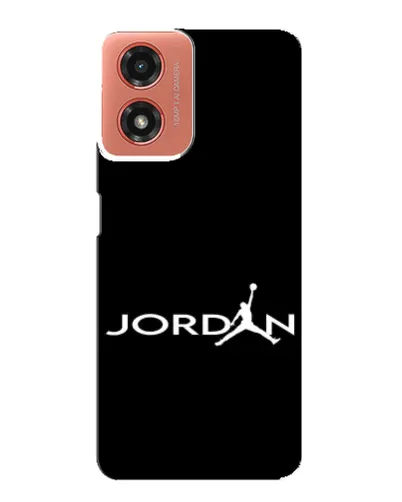 Чехол для Motorola MOTO G04 с картинкой «Jordan White Logo»