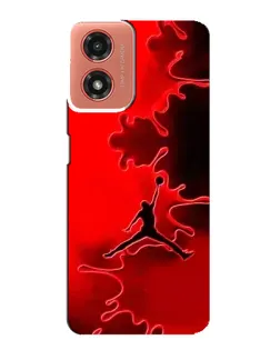 Чехол для Motorola MOTO G04 с картинкой «Jordan Red Smoke»