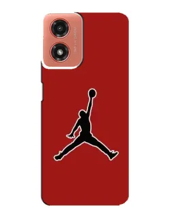 Чехол для Motorola MOTO G04 с картинкой «Jordan Red Back»