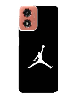 Чехол для Motorola MOTO G04 с картинкой «Jordan Silhouette»