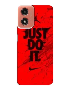 Чехол для Motorola MOTO G04 с картинкой «Nike Just Do It»