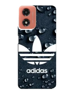 Чехол для Motorola MOTO G04 с картинкой «Adidas Trefoil Blue»
