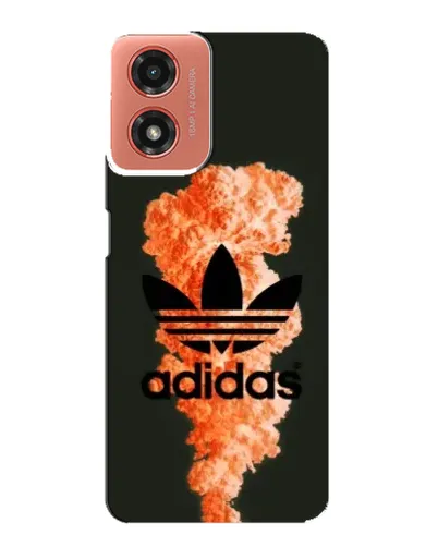 Чехол для Motorola MOTO G04 с картинкой «Оранжевый дым Adidas»