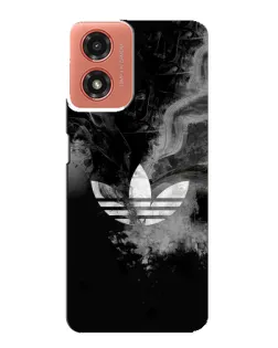 Чехол для Motorola MOTO G04 с картинкой «Абстрактный дым Adidas»