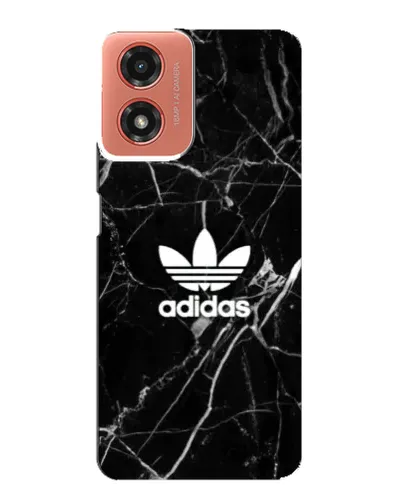 Чехол для Motorola MOTO G04 с картинкой «Белый мрамор Adidas»