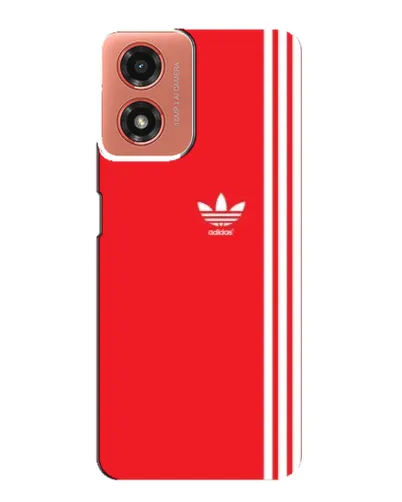Чехол для Motorola MOTO G04 с картинкой «Красный минимализм Adidas»