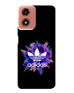 Чехол для Motorola MOTO G04 с картинкой «Взрыв красок Adidas»