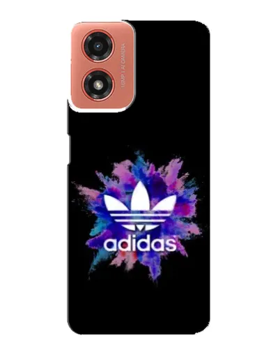 Чехол для Motorola MOTO G04 с картинкой «Взрыв красок Adidas»