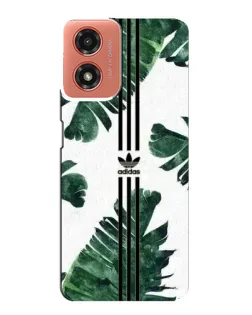 Чехол для Motorola MOTO G04 с картинкой «Пальмовые листья адидас»