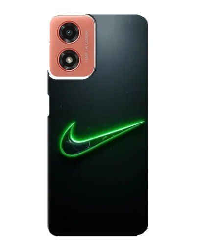 Чехол для Motorola MOTO G04 с картинкой «Неоновый контур Nike»