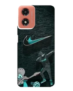 Чехол для Motorola MOTO G04 с картинкой «Спортивный арт Nike»