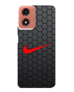 Чехол для Motorola MOTO G04 с картинкой «Nike — карбоновая сетка»