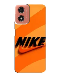 Чехол для Motorola MOTO G04 с картинкой «Оранжевый драйв Nike»