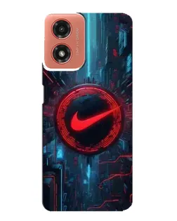Чехол для Motorola MOTO G04 с картинкой «Техногенный стиль Nike»