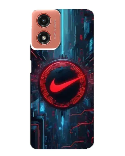 Чехол для Motorola MOTO G04 с картинкой «Техногенный стиль Nike»
