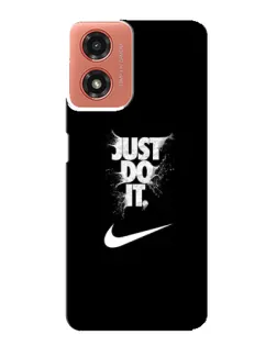 Чехол для Motorola MOTO G04 с картинкой «Текстовый принт Nike»