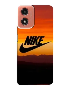 Чехол для Motorola MOTO G04 с картинкой «Nike — вечерний горизонт»