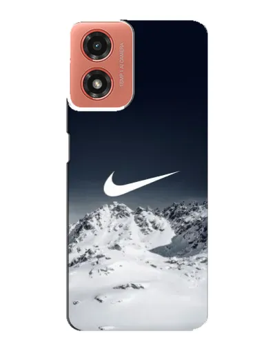Чехол для Motorola MOTO G04 с картинкой «Nike — зимние горы»