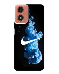 Чехол для Motorola MOTO G04 с картинкой «Nike и синий дым»