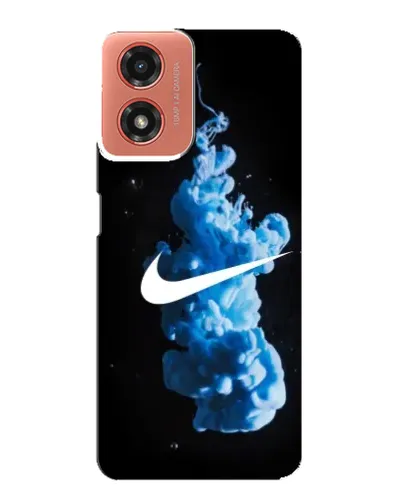 Чехол для Motorola MOTO G04 с картинкой «Nike и синий дым»