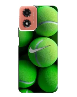 Чехол для Motorola MOTO G04 с картинкой «Теннисные мячи Найк»