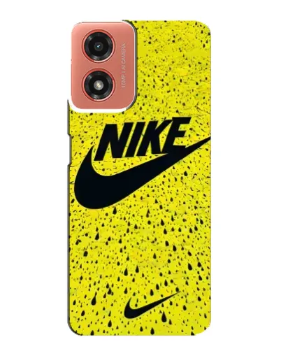 Чехол для Motorola MOTO G04 с картинкой «Желтый текстурный Nike»