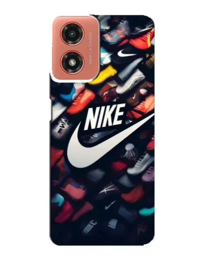 Чехол для Motorola MOTO G04 с картинкой «Коллекция кроссовок Nike»