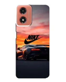 Чехол для Motorola MOTO G04 с картинкой «Nike и суперкар»