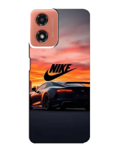 Чехол для Motorola MOTO G04 с картинкой «Nike и суперкар»