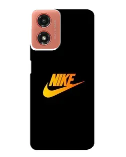 Чехол для Motorola MOTO G04 с картинкой «Золотой логотип Nike»