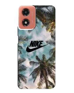 Чехол для Motorola MOTO G04 с картинкой «Тропический принт Nike»