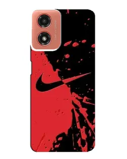 Чехол для Motorola MOTO G04 с картинкой «Красные брызги Nike»