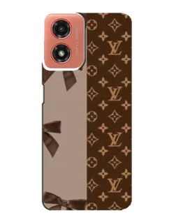 Чехол для Motorola MOTO G04 с картинкой «Louis Vuitton — банты»