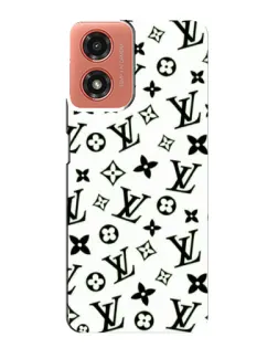 Чехол для Motorola MOTO G04 с картинкой «Монохромный хаос LV»