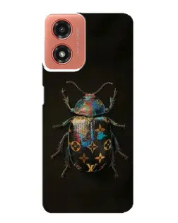 Чехол для Motorola MOTO G04 с картинкой «LV — мраморный принт»