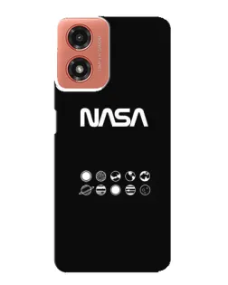 Чехол для Motorola MOTO G04 с картинкой «NASA — технический принт»