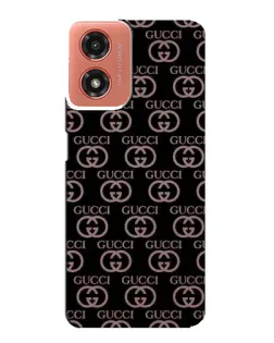 Чехол для Motorola MOTO G04 с картинкой «Классическая монограмма Gucci»