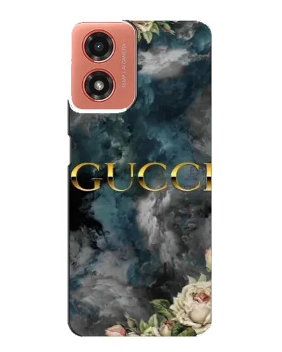 Чехол для Motorola MOTO G04 с картинкой «Абстрактные цветы Gucci» Чехол для Motorola MOTO G04 с картинкой «Абстрактные цветы Gucci»