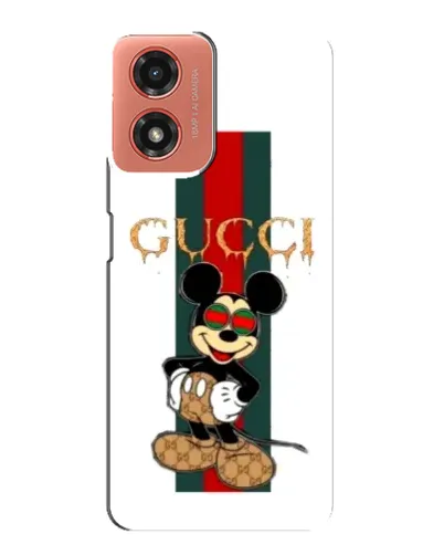 Чехол для Motorola MOTO G04 с картинкой «Микки Маус Gucci — полосы» Чехол для Motorola MOTO G04 с картинкой «Микки Маус Gucci — полосы»