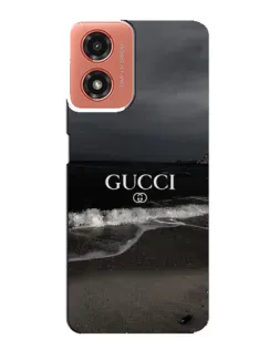 Чехол для Motorola MOTO G04 с картинкой «Gucci — морской прибой»