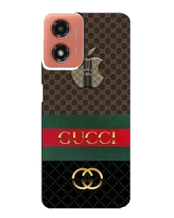Чехол для Motorola MOTO G04 с картинкой «Gucci — брендированный десерт»