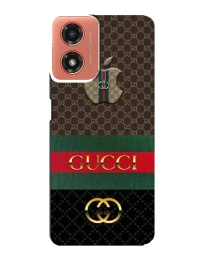 Чехол для Motorola MOTO G04 с картинкой «Gucci — брендированный десерт» Чехол для Motorola MOTO G04 с картинкой «Gucci — брендированный десерт»