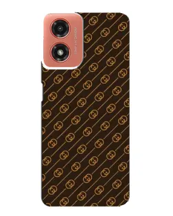 Чехол для Motorola MOTO G04 с картинкой «Gucci — золотые диагонали»