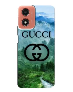 Чехол для Motorola MOTO G04 с картинкой «Gucci — горный пейзаж»
