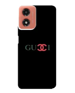 Чехол для Motorola MOTO G04 с картинкой «Gucci — красный градиент»