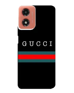 Чехол для Motorola MOTO G04 с картинкой «Gucci — красный пояс»