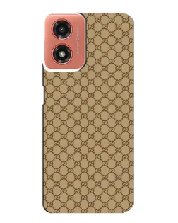 Чехол для Motorola MOTO G04 с картинкой «Gucci — классический беж»