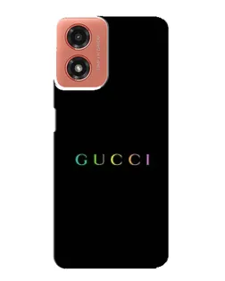 Чехол для Motorola MOTO G04 с картинкой «Gucci — неоновый минимализм»